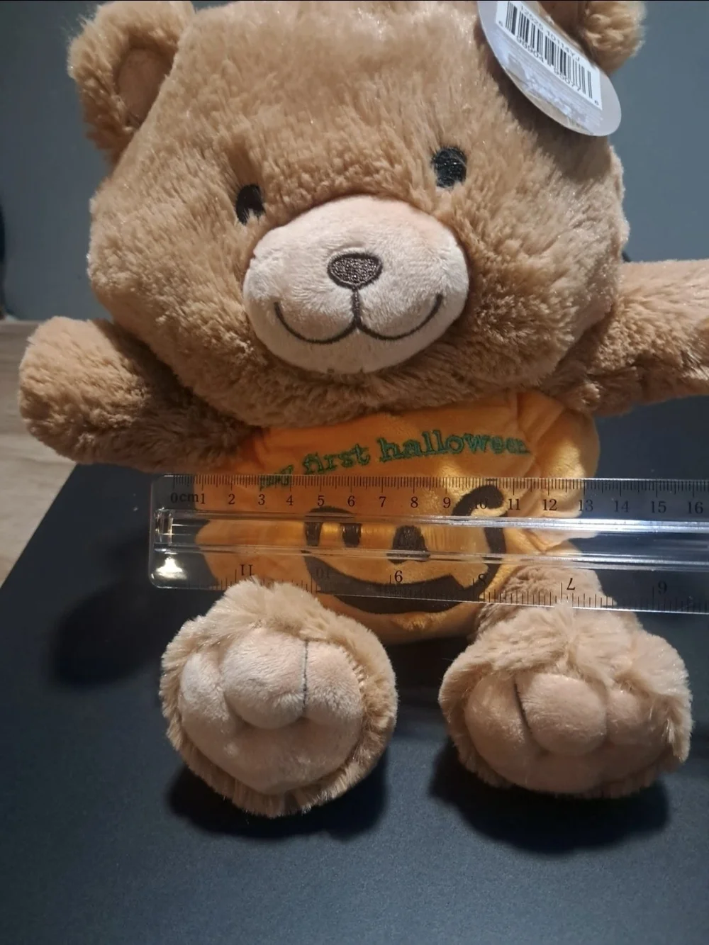 PearHead My First Halloween Teddy Bear Plush Pumpkin 10” Baby Toy